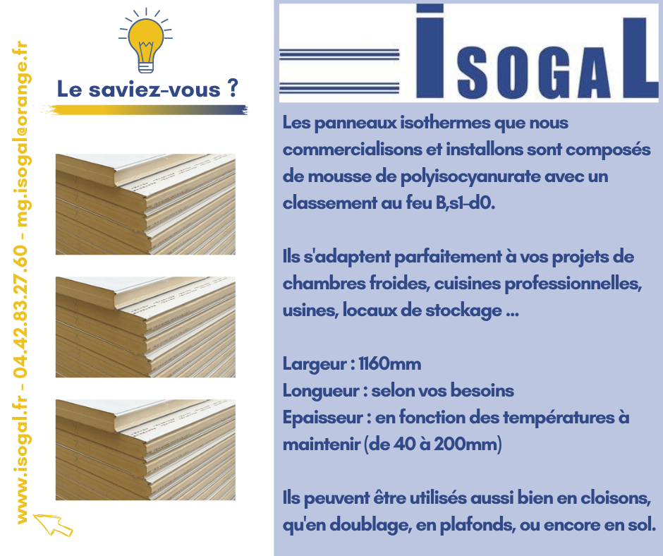 Panneaux isothermes en mousse de polyuréthane