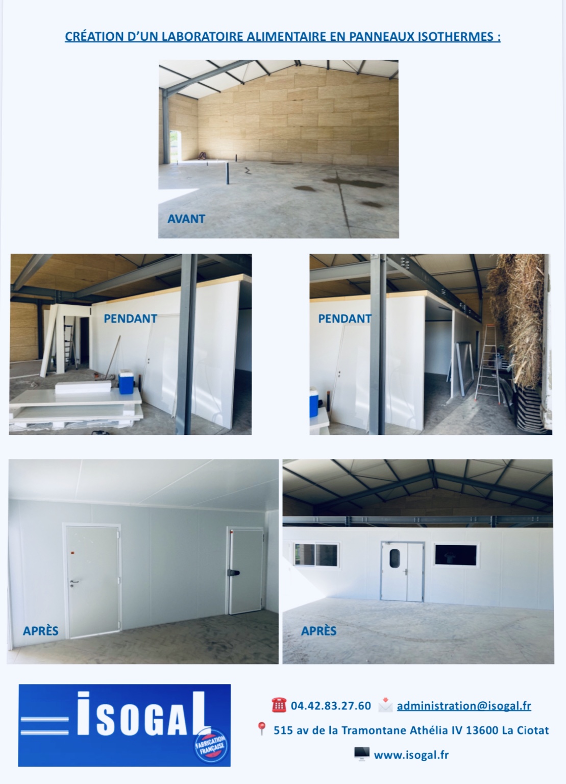 installation isotherme laboratoire