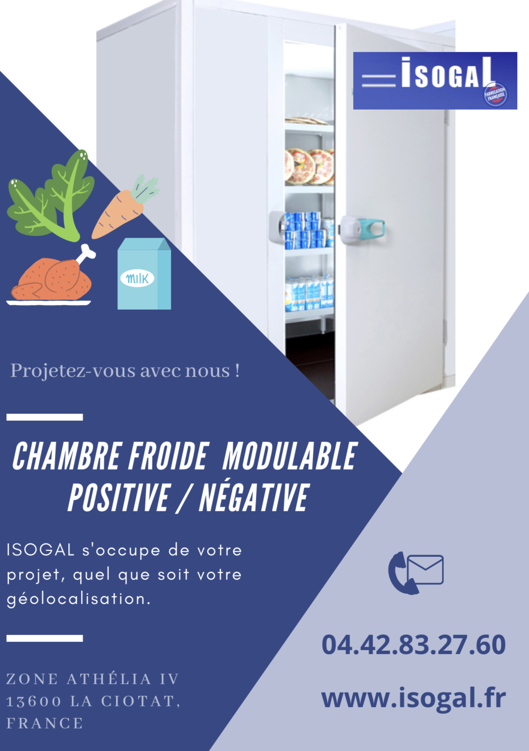 chambre froide positive et négative