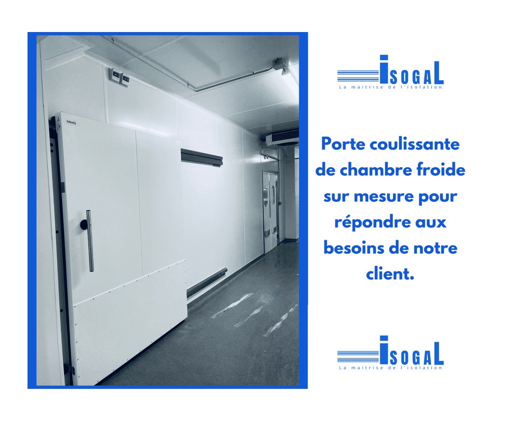 pose porte coulissante chambre froide