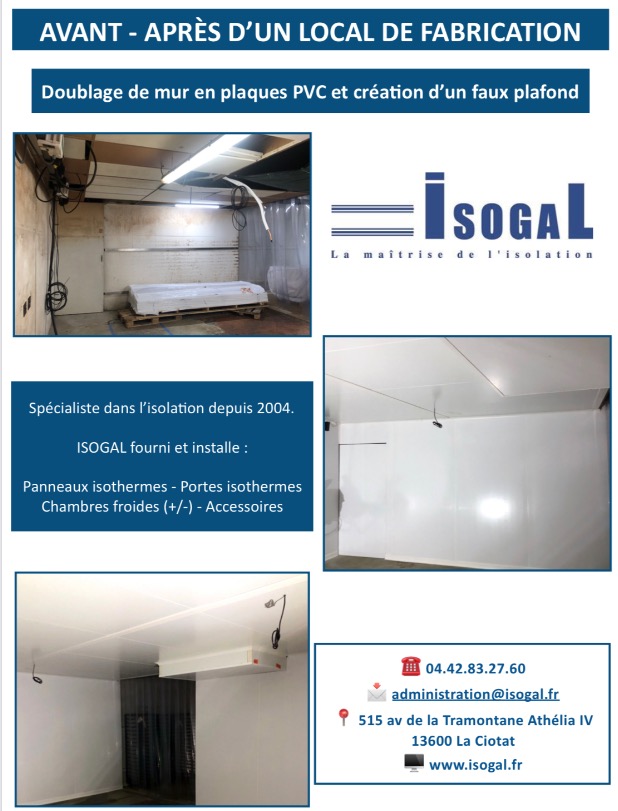 Installation de plaque PVC et panneaux isothermes