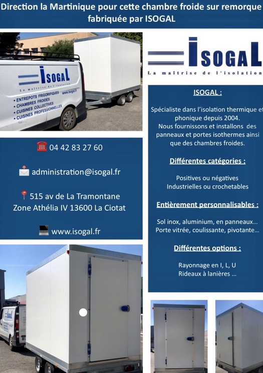 remorque chambre froide mobile